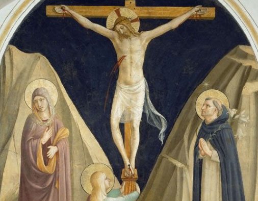Crucifixion-with-The-Virgin,-Mary-Magdalene-and-St.-Dominic-by-Fra-Angelico-cropped