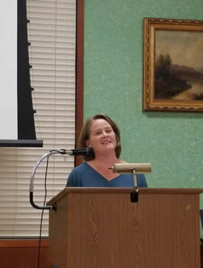 speaker at lecture