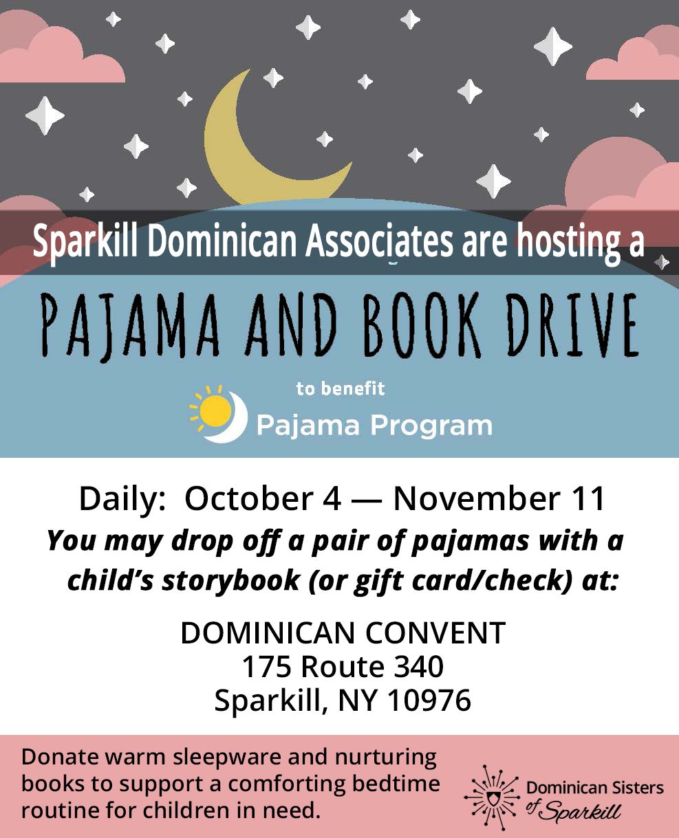 Pajama and Book Drive Dominican Sisters of Sparkill