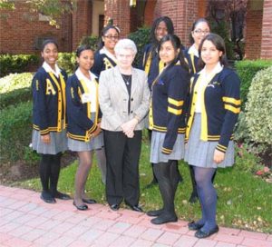 Sister Quigley with students